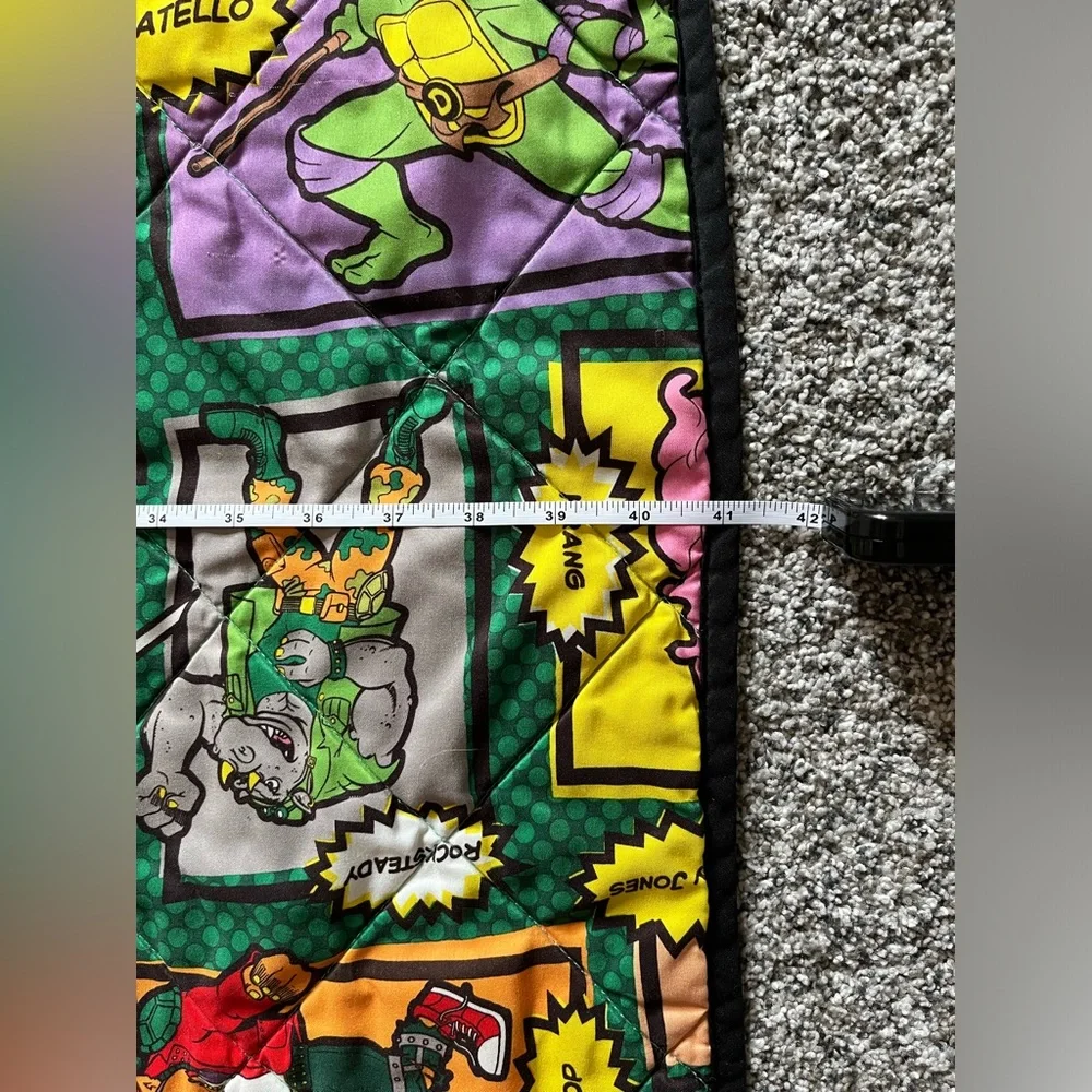 Nickelodeon TMNT Teenage Mutant Ninja Turtles Quilted Reversible Throw Blanket